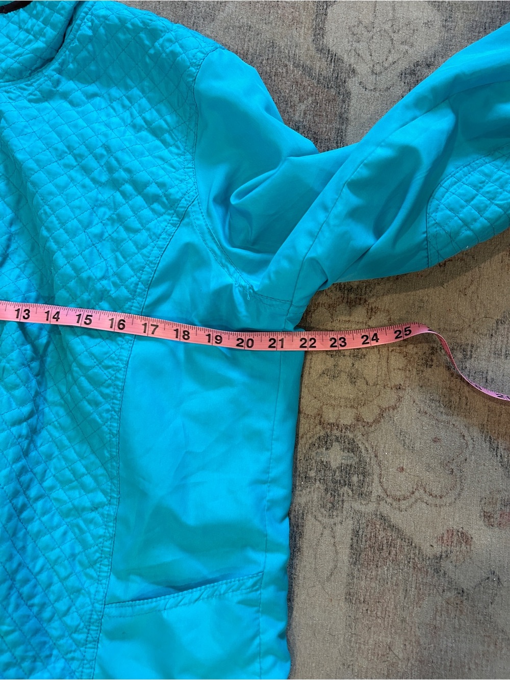 Oleg Cassini Sport Turquoise Quilted Zip Front Jacket XL - Picture 5 of 6